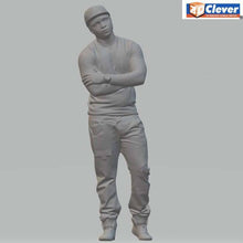 Model Figure of a Boy in a Base Ball Cap 01 (70mm high) G Gauge Scale 1:24