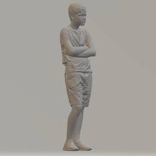 Highly-detailed Figure of a Boy in Shorts 140  ,40mm high from 3dClever Scale 1:48