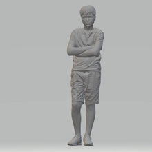 Highly-detailed Figure of a Boy in Shorts 140  ,40mm high from 3dClever Scale 1:48