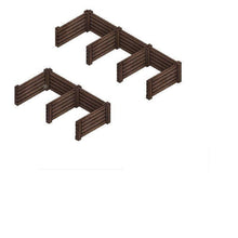 This is the supply of 2 coal bunkers 324 one has 2 bays and the other has 3 bays. These coal bunkers are supplied in brown and can be painted and weathered accordingly.  00  Gauge Scale 1.76
