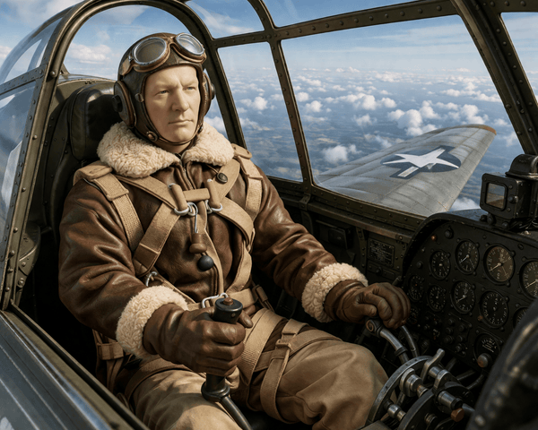 Full size WW2 Russian  model pilot sitting at the controls  Scale 1/24 70mm
