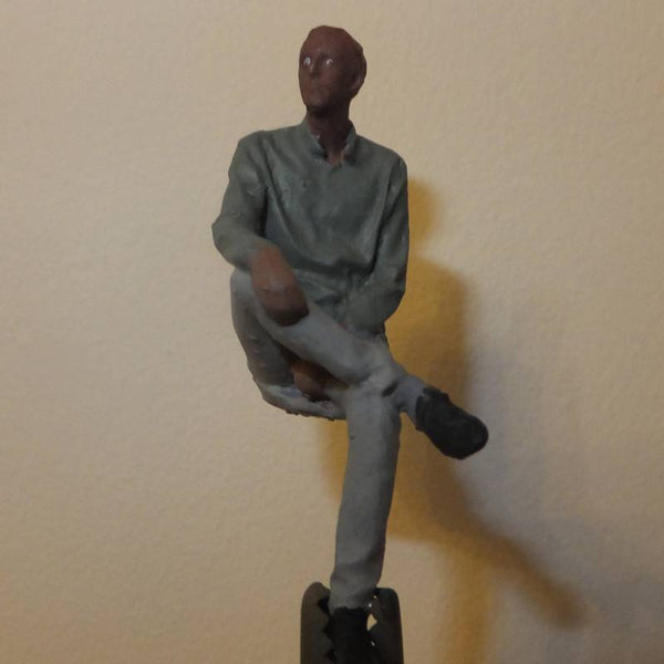 Highly-detailed Figure of a Man Crossed Legged 24 G Gauge 50mm high from 3dClever