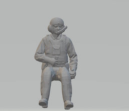 Highley detailed Full body of a Jet Fighter Pilot looking right tall 210mm (when standing) scale 1:8