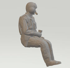 Highley detailed Full body of a Jet Fighter Pilot looking left tall 95mm (when standing) scale 1:18