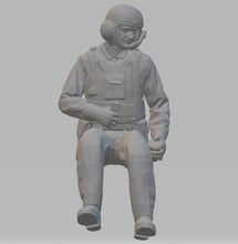Highley detailed Full body of a Jet Fighter Pilot looking left tall 70mm (when standing) scale 1:24
