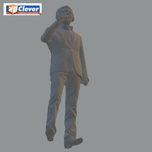 Model Figure of a Man with a Microphone 126 (70mm high) G Gauge Scale 1:24