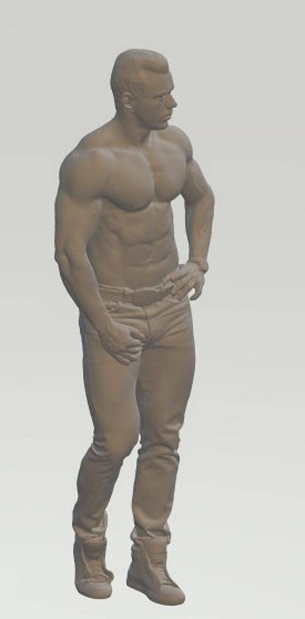 Model Figure of a Fit Man 100mm tall scale of  1:18