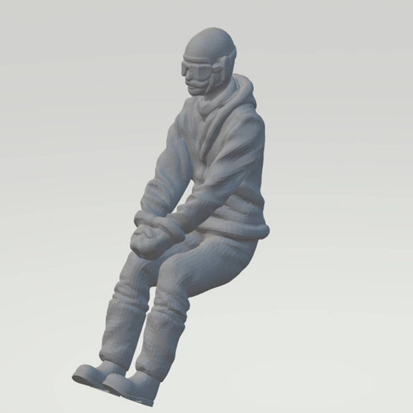 Highley detailed Full body of a world War Biplane Pilot  tall 95mm (when standing) scale 1:18