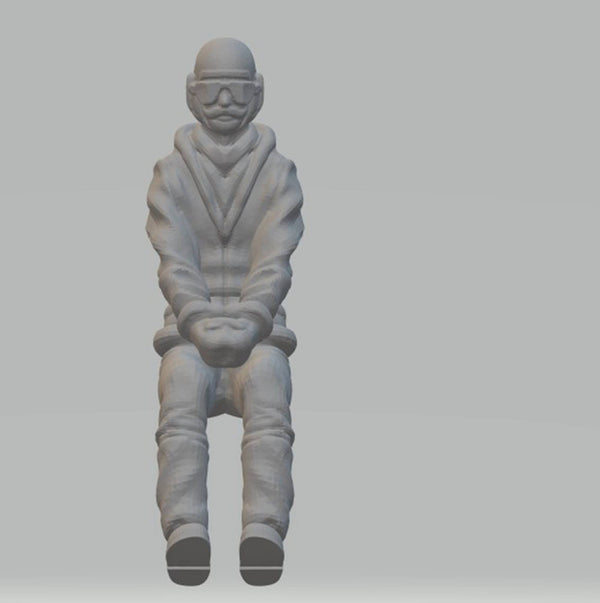 Highley detailed Full body of a world War Biplane Pilot   tall 210mm (when standing) scale 1:8