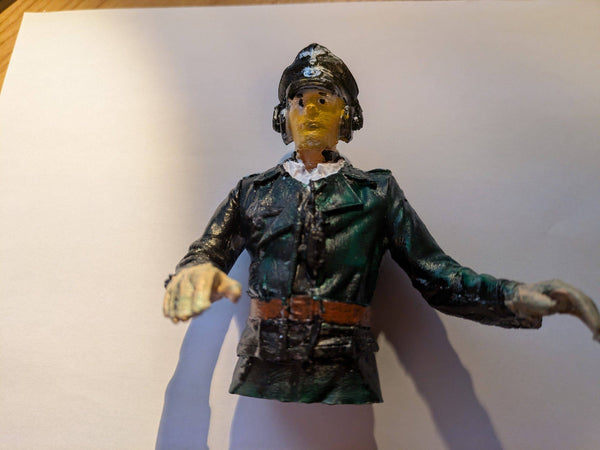 German Tank Comander 105mm tall just the top half of the torso