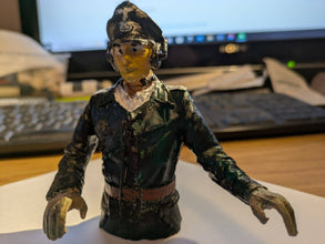 German Tank Comander 105mm tall just the top half of the torso
