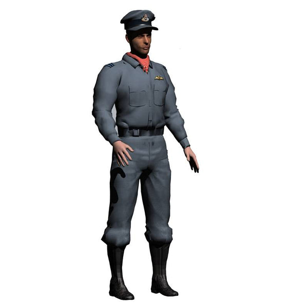 This is a highly-detailed figure of an RAF officer 15 (70mm) G gauge