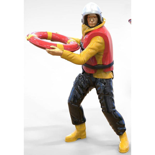 Highly-detailed Model Figure of RNLI throwing a life ring 33 (25mm) 00 Gauge