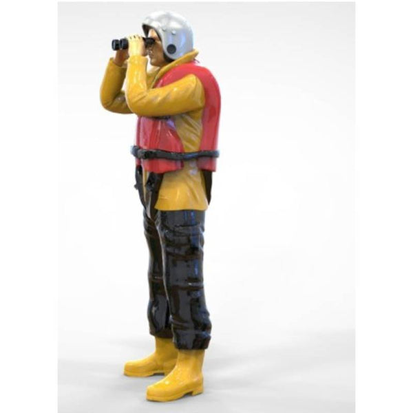 Highly-detailed Model Figure of Crew Lookout with Binoculars 34 (25mm) 00 Gauge