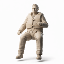 Model figure of Boat Helmsman 125 mm high 1:8 scale,  made by 3dclever