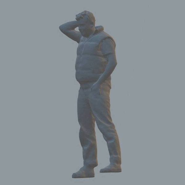 Highly-detailed Figure of a Crew Man 31   O Gauge 35mm high from 3dClever Scale 1:48