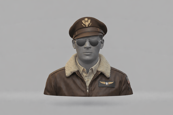 WW 2 model pilot suitable Boeing B-17 Flying Fortress B-24 Liberator  scale 1/4 141mm tall