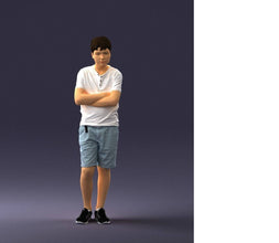 Highly-detailed Figure of a Boy in Shorts 140  ,25mm high from 3dClever Scale 1:76