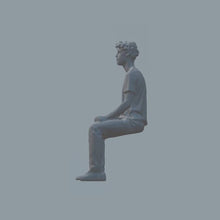 Highly-detailed Figure of a Man Sitting 23  00 Gauge 20 mm high from 3dClever