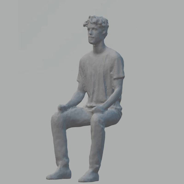 Highly-detailed Figure of a Man Sitting 23  00 Gauge 20 mm high from 3dClever