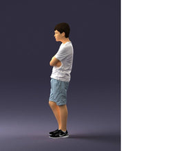 Highly-detailed Figure of a Boy in Shorts 140  ,70mm high from 3dClever Scale 1:24