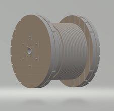 2 cable drums without cable showing . 2 cable drum with cable 4 sets of support for drums .G Gauge Scale 1.24