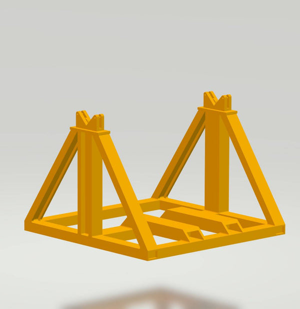 2 cable drums without cable showing . 2 cable drum with cable 4 sets of support for drums .0 Gauge Scale 1.48