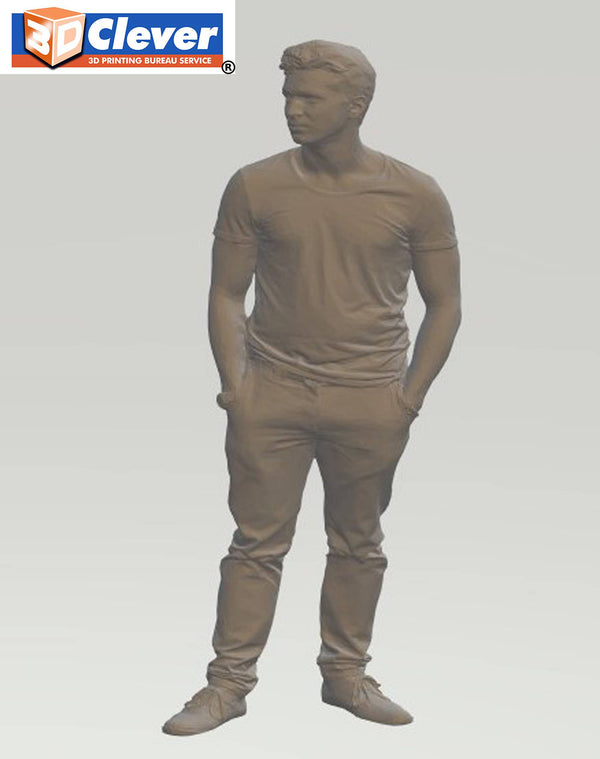 Figure of a of a Casual Man 02 70 mm tall Scale 1:24