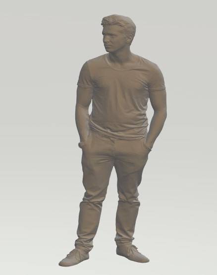 Figure of a of a Casual Man 02 70 mm tall Scale 1:24