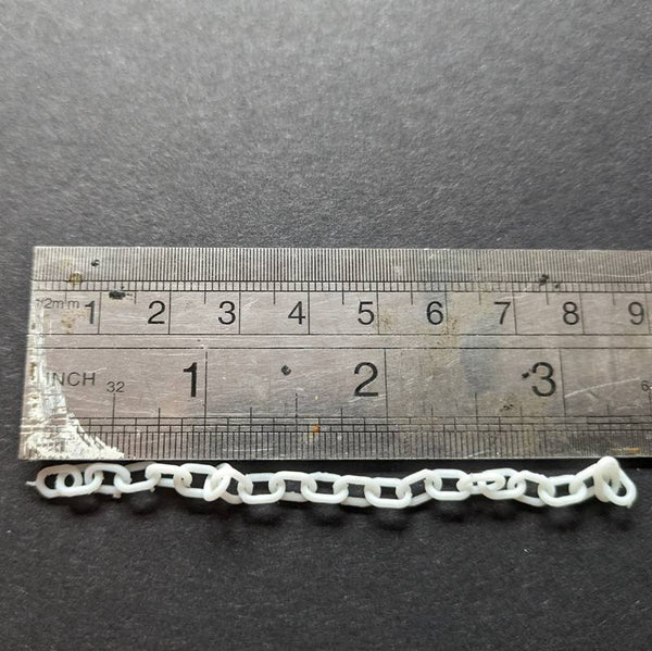 Accurate Boat model Anchor chain made from resin 85mm long 3mm wide.