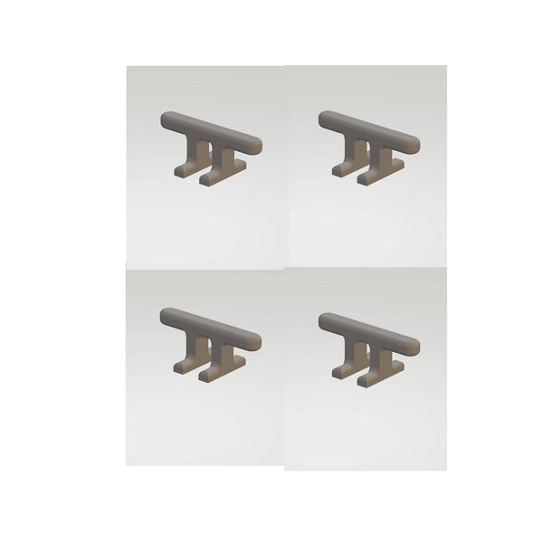 A basic Set of 4 large Cleats for a Model Boat