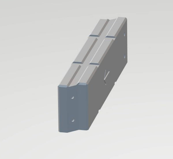 Supply of 3 Concrete Barriers consisting of one triangular base and 2 rectangular  .Supplied in white ready for painting. 4mm Gauge Scale 1.148