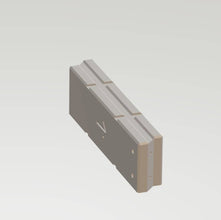 Supply of 3 Concrete Barriers consisting of one triangular base and 2 rectangular  .Supplied in white ready for painting. Hornby 120 Gauge Scale 1.120