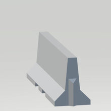 Supply of 3 Concrete Barriers consisting of one triangular base and 2 rectangular  .Supplied in white ready for painting. Hornby 120 Gauge Scale 1.120