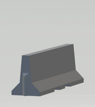 Supply of 3 Concrete Barriers consisting of one triangular base and 2 rectangular  .Supplied in white ready for painting. Hornby 120 Gauge Scale 1.120