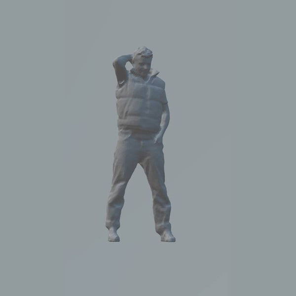 Highly-detailed Figure of a Crew Man 31   O Gauge 35mm high from 3dClever Scale 1:48