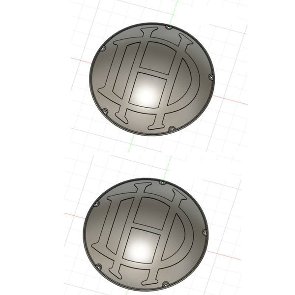 A set of  2 De Havilland Wheel caps 39mm dia from 3Dclever