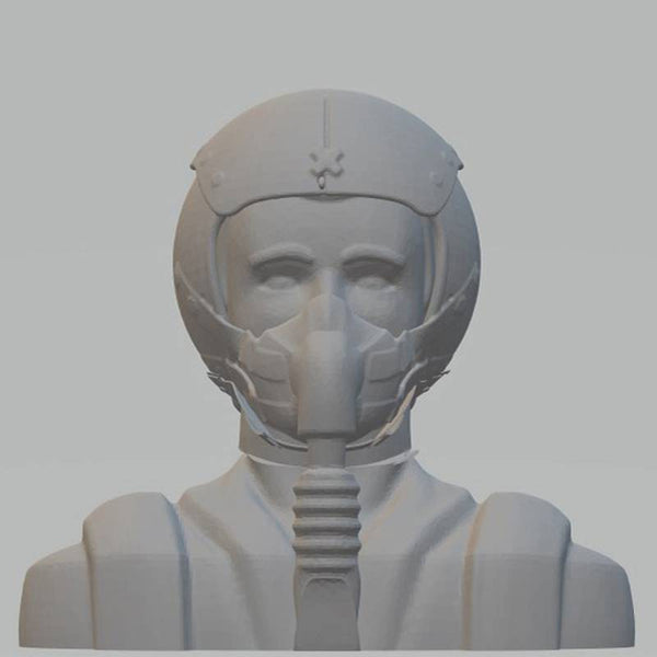 Jet Fighter Pilot 35mm high no visor Scale 1:18