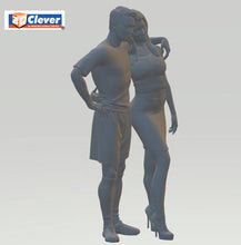 Model Figure of a footballer and his wife 127 (25mm high) 00 Gauge