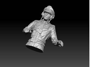 German Tank Comander 105mm tall just the top half of the torso
