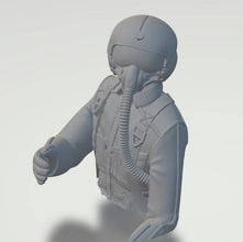 Highly-detailed Model Figure of a Helicopter Pilot with visor 35 mm high from 3Dclever scale 1:18