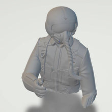 Highly-detailed Model Figure of a Helicopter Pilot with visor 35 mm high from 3Dclever scale 1:18