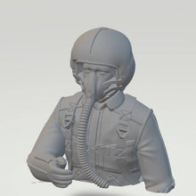 Highly-detailed Model Figure of a Helicopter Pilot with no visor 65 mm high from 3Dclever scale 1:8