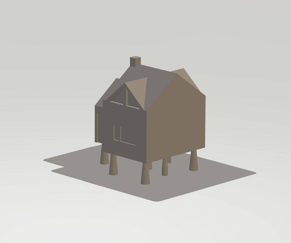 House on stilts 321  H0 Gauge Scale 1.87