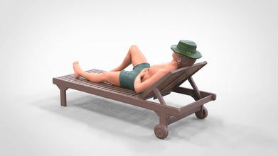 Highly-detailed Figure of a Man Bathing 138  ,70mm high from 3dClever Scale 1:24