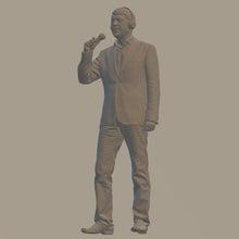 Model Figure of a Man with a Microphone 126 (70mm high) G Gauge Scale 1:24