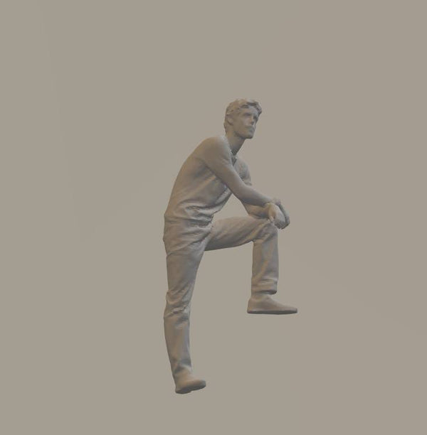 Highly-detailed Figure of a Man Watching 25  OO Gauge (Scale 1:78),25mm high from 3dClever