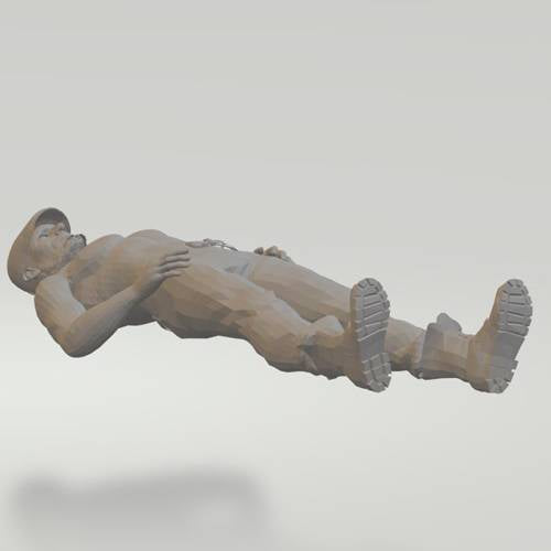 Model Figure of a Man with Muscles 125 (35mm high) 0 Gauge Scale 1:48