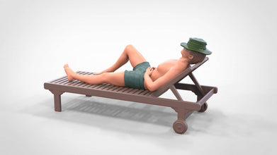 Highly-detailed Figure of a Man Bathing 138  ,25mm high from 3dClever Scale 1:76