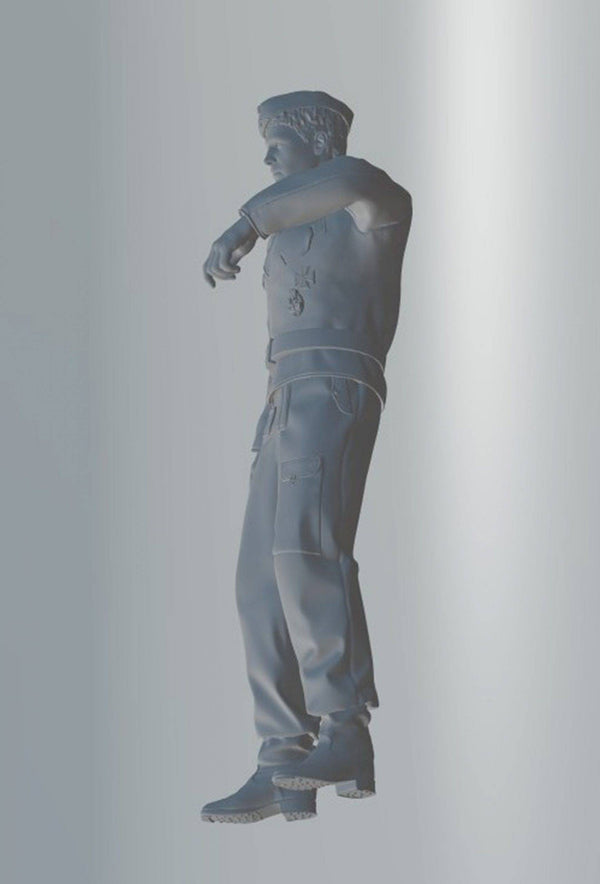 German Tank Soldier 105mm tall standing in a tank
